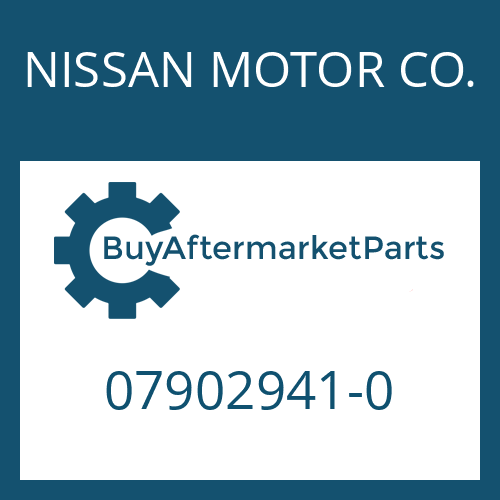 NISSAN MOTOR CO. 07902941-0 - COVER