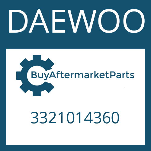 DAEWOO 3321014360 - 12 AS 2301