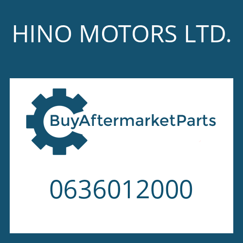 HINO MOTORS LTD. 0636012000 - S 6-36/2