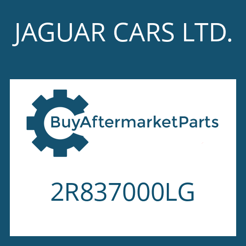 JAGUAR CARS LTD. 2R837000LG - 6 HP 26 SW