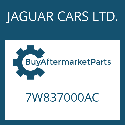 JAGUAR CARS LTD. 7W837000AC - 6 HP 26 SW