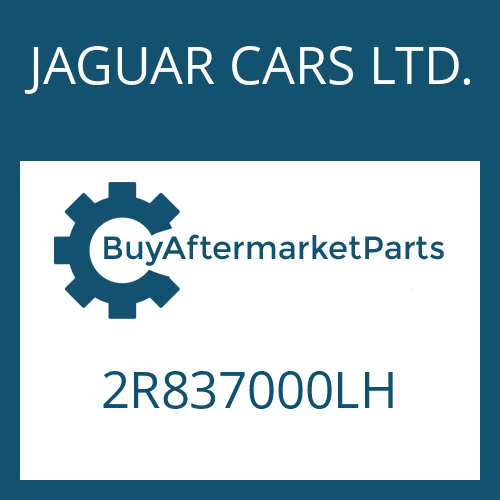 JAGUAR CARS LTD. 2R837000LH - 6 HP 26 SW