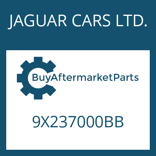 JAGUAR CARS LTD. 9X237000BB - 6 HP 28 SW