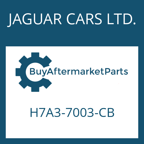 JAGUAR CARS LTD. H7A3-7003-CB - 8HP45X HIS