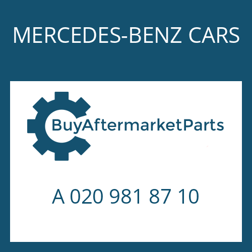 MERCEDES-BENZ CARS A 020 981 87 10 - NEEDLE CAGE