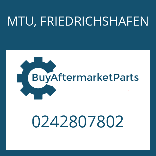 MTU, FRIEDRICHSHAFEN 0242807802 - BW 160 S