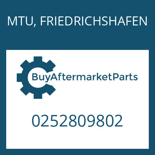 MTU, FRIEDRICHSHAFEN 0252809802 - BW 190 A