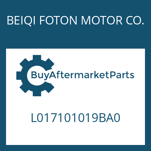 BEIQI FOTON MOTOR CO. L017101019BA0 - 5 S 400 V