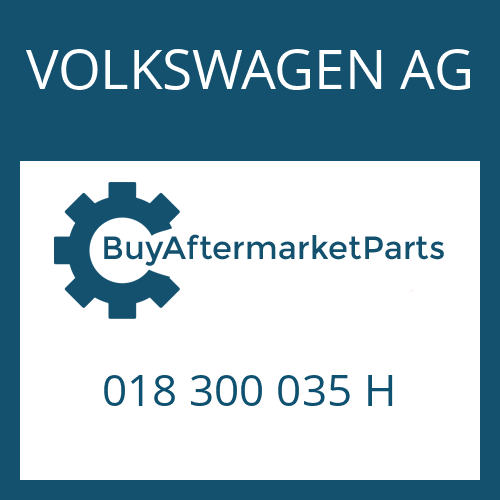 VOLKSWAGEN AG 018 300 035 H - 4 HP 24 A for Heavy Equipment