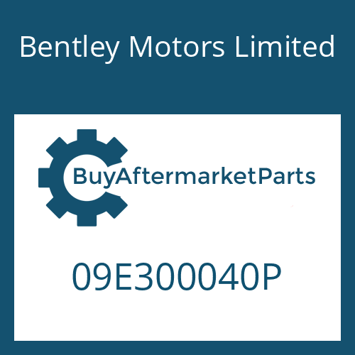 Bentley Motors Limited 09E300040P - 6 HP 26 A 61 SW