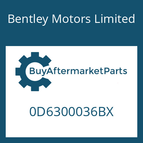 Bentley Motors Limited 0D6300036BX - 8HP95A SW