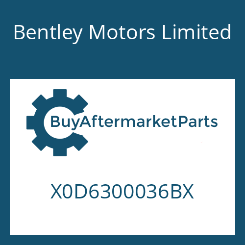 Bentley Motors Limited X0D6300036BX - 8HP95A SW