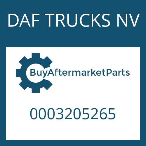 DAF TRUCKS NV 0003205265 - SHAFT