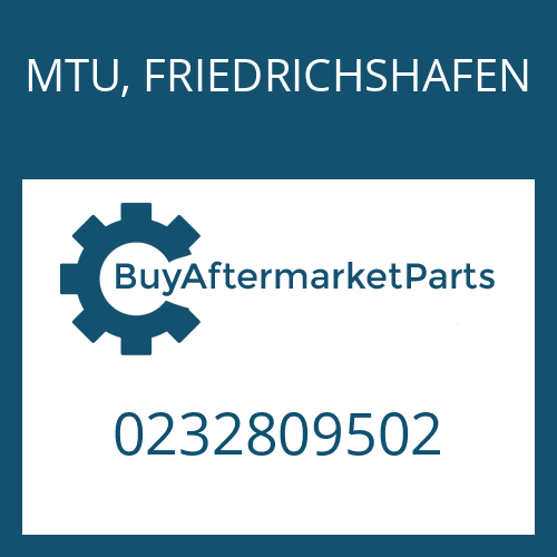 MTU, FRIEDRICHSHAFEN 0232809502 - BW 255