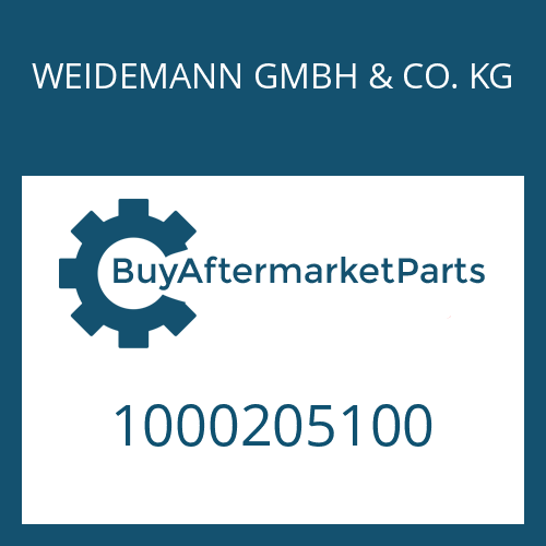 WEIDEMANN GMBH & CO. KG 1000205100 - SPUR GEAR