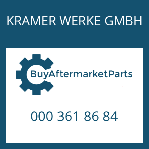 KRAMER WERKE GMBH 000 361 86 84 - VENTIL INSERT