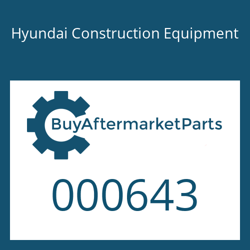 Hyundai Construction Equipment 000643 - PISTON-CYL for Heavy Equipment