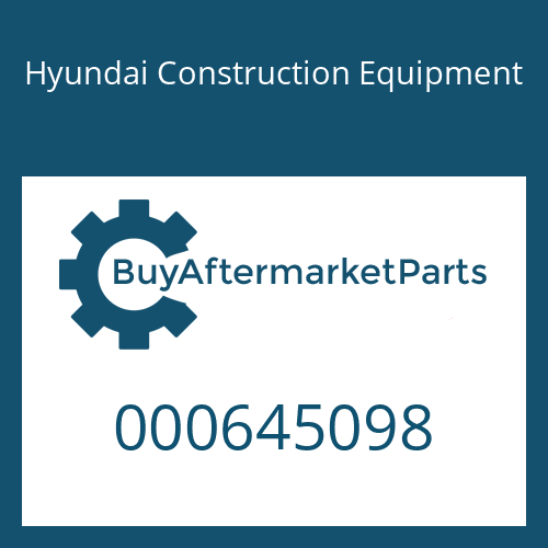 Hyundai Construction Equipment 000645098 - SPACER