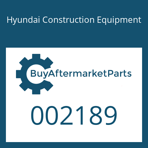 Hyundai Construction Equipment 002189 - O-RING