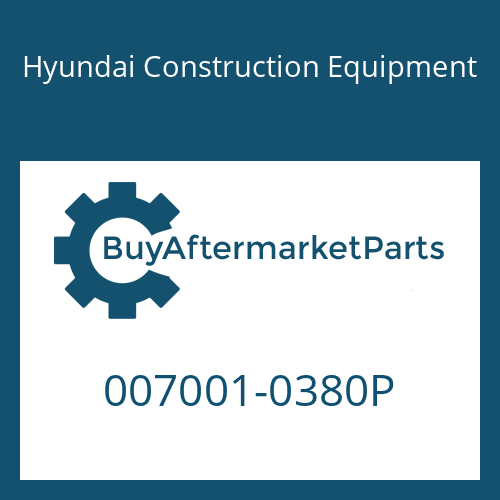 Hyundai Construction Equipment 007001-0380P - O-RING
