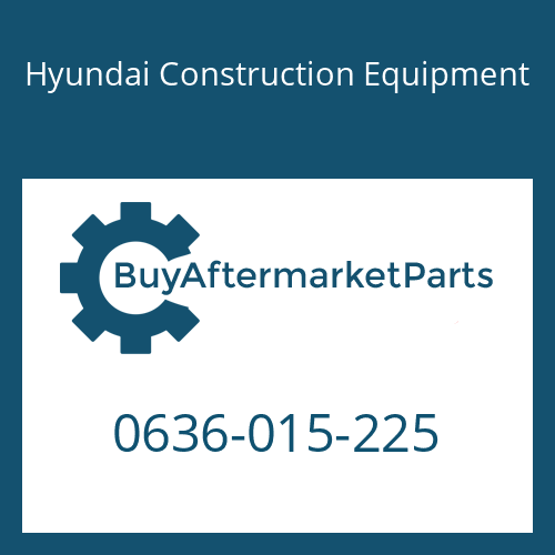 Hyundai Construction Equipment 0636-015-225 - SCREW for Heavy Equipment