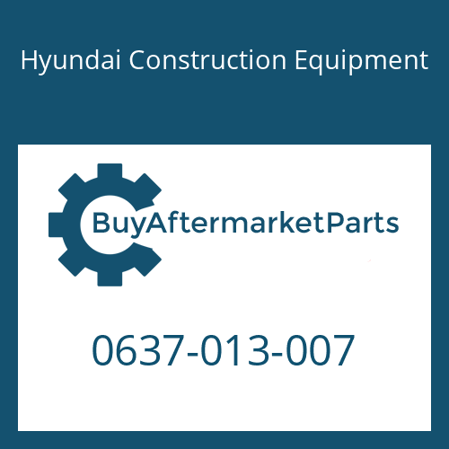 Hyundai Construction Equipment 0637-013-007 - NUT-HEXAGON