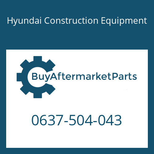 Hyundai Construction Equipment 0637-504-043 - NUT-SLOTTED