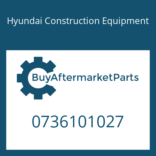 Hyundai Construction Equipment 0736101027 - BOLT-FLAT HEAD