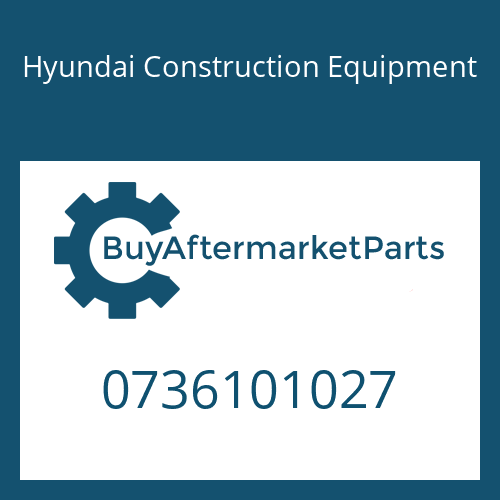 Hyundai Construction Equipment 0736101027 - BOLT-FLAT HEAD for Heavy Equipment
