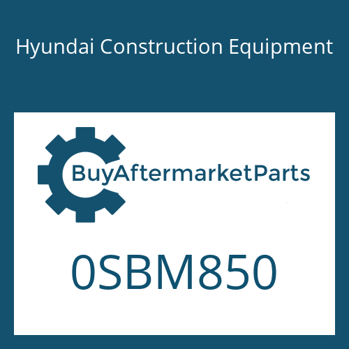 Hyundai Construction Equipment 0SBM850 - SCREW