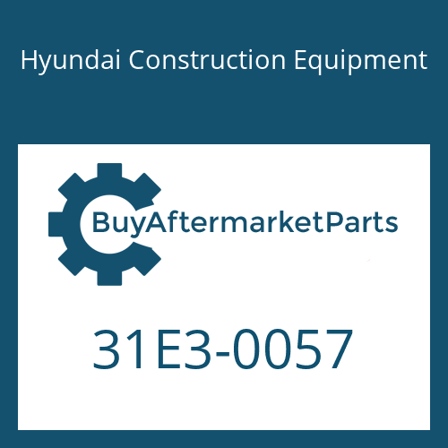 Hyundai Construction Equipment 31E3-0057 - PILOT CHECK VALVE