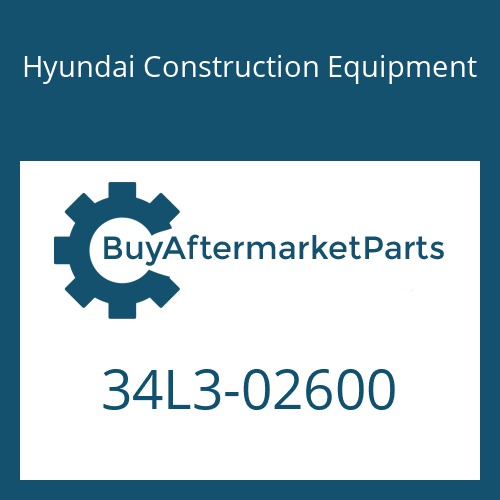 Hyundai Construction Equipment 34L3-02600 - PLATE for Heavy Equipment