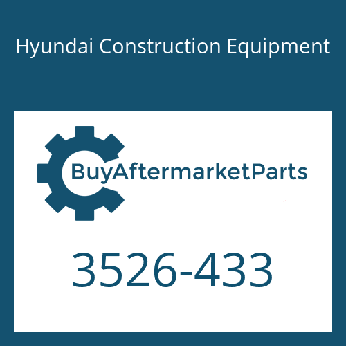 Hyundai Construction Equipment 3526-433 - CAP for Heavy Equipment