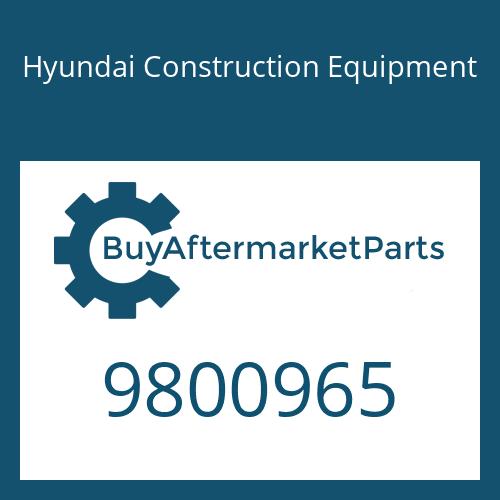 Hyundai Construction Equipment 9800965 - CHARGE RELIEF VALVE