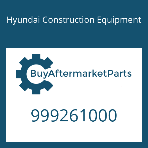 Hyundai Construction Equipment 999261000 - NUT