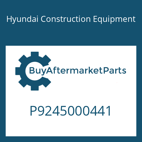 Hyundai Construction Equipment P9245000441 - SCREW-HEX SOCKET SET