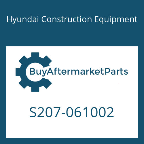 Hyundai Construction Equipment S207-061002 - NUT-HEX