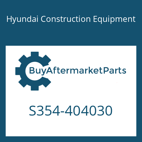 Hyundai Construction Equipment S354-404030 - PLATE-TAPPED,1 HOLE