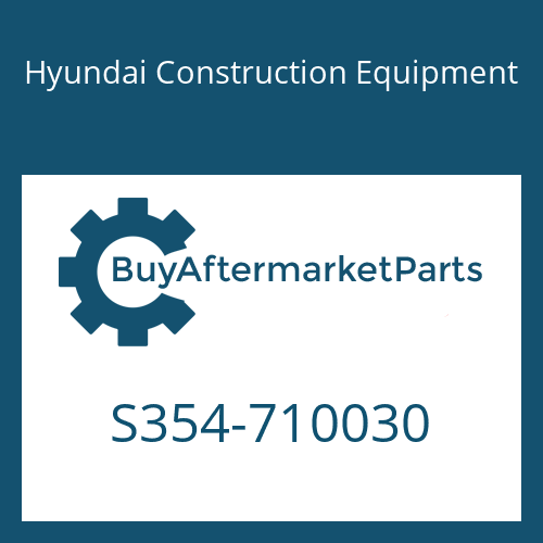 Hyundai Construction Equipment S354-710030 - PLATE-TAPPED,1 HOLE