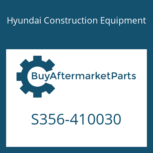 Hyundai Construction Equipment S356-410030 - PLATE-TAPPED,1 HOLE