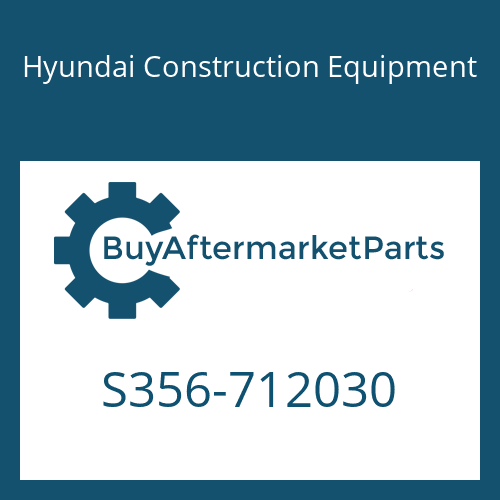 Hyundai Construction Equipment S356-712030 - PLATE-TAPPED,1 HOLE for Heavy Equipment
