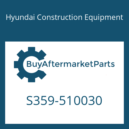 Hyundai Construction Equipment S359-510030 - PLATE-TAPPED,1 HOLE