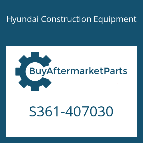 Hyundai Construction Equipment S361-407030 - PLATE-TAPPED,2 HOLE