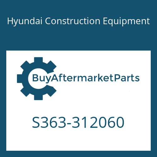 Hyundai Construction Equipment S363-312060 - PLATE-TAPPED