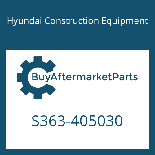 Hyundai Construction Equipment S363-405030 - PLATE-TAPPED 2 HOLE