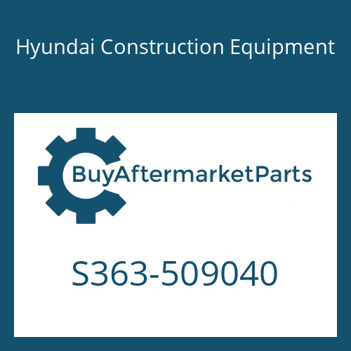Hyundai Construction Equipment S363-509040 - PLATE-TAPPED,2 HOLE for Heavy Equipment