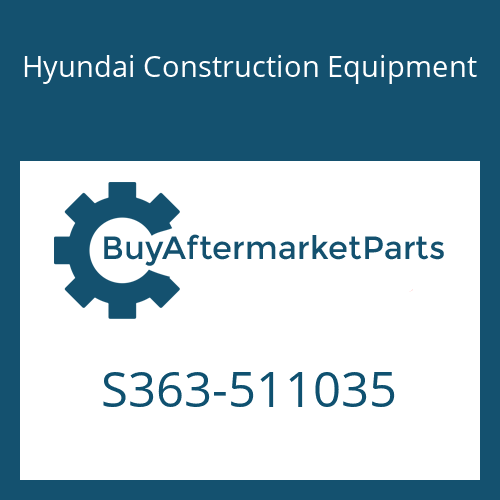 Hyundai Construction Equipment S363-511035 - PLATE-TAPPED,2 HOLE for Heavy Equipment