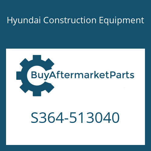 Hyundai Construction Equipment S364-513040 - PLATE-TAPPED,2 HOLE for Heavy Equipment