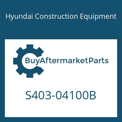 Hyundai Construction Equipment S403-04100B - WASHER-PLAIN for Heavy Equipment