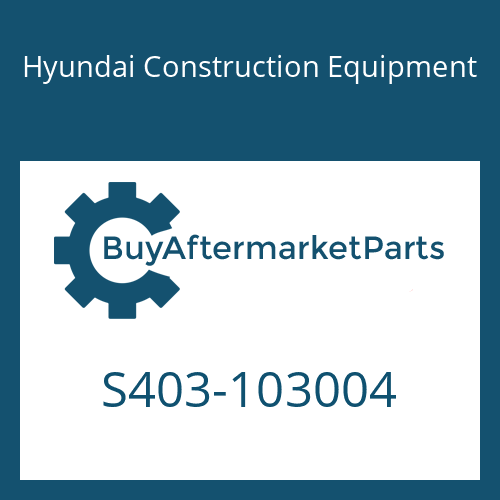 Hyundai Construction Equipment S403-103004 - PLAIN WASHER